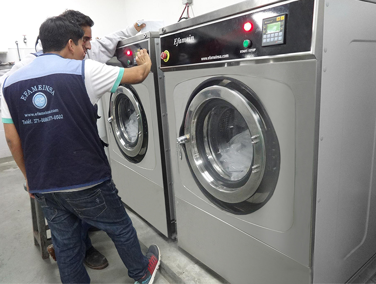 Instalación electromecánica de lavadoras industriales